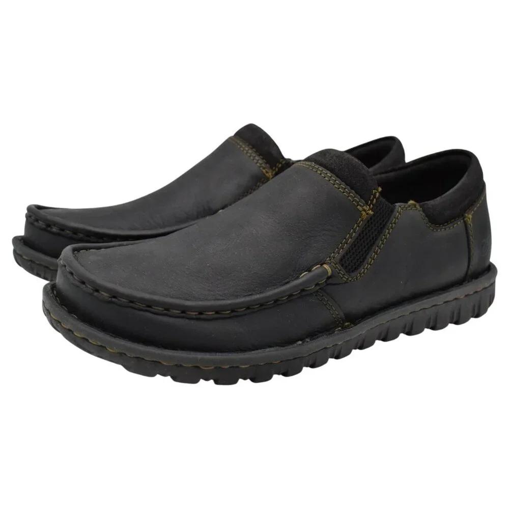 Born Mens‎ Size 8.5 Gudmund Black Full Grain Leather Slip On Casual Shoes